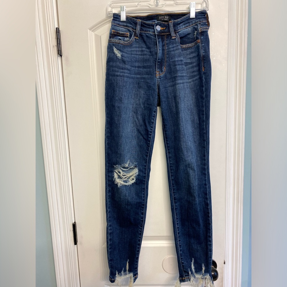 Judy blue distress skinny jeans